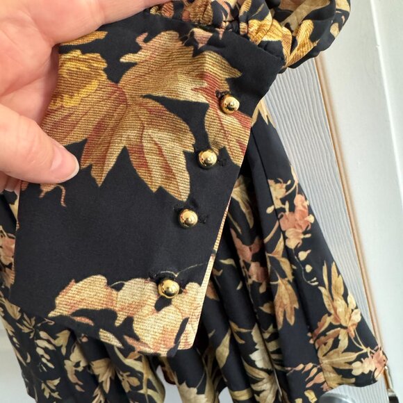 Zimmermann Unbridled Basque Mini Dress Black Floral, size "1" (size small) - Picture 8 of 9